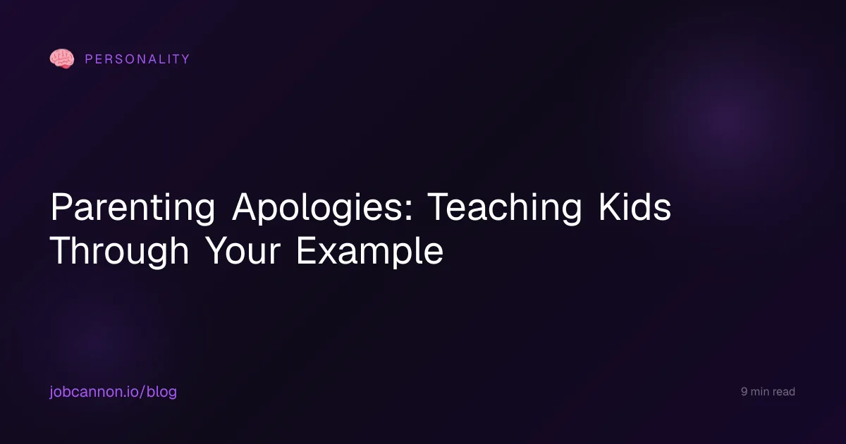 Parenting Apologies: Teaching Kids Through Your Example