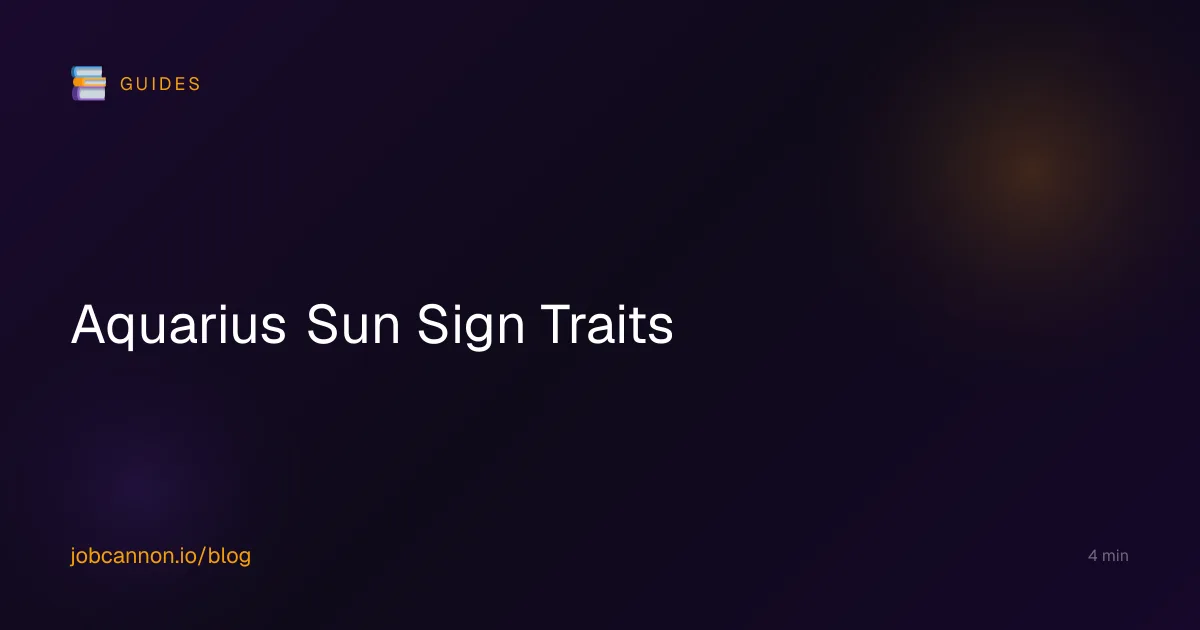 Aquarius Sun Sign Traits