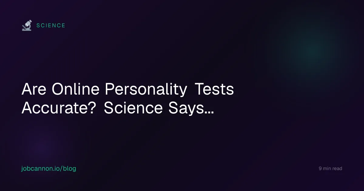 Are Online Personality Tests Accurate? Science Says...