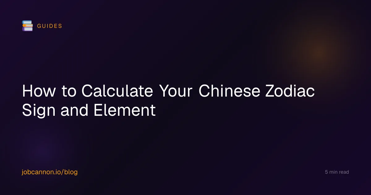How to Calculate Your Chinese Zodiac Sign and Element