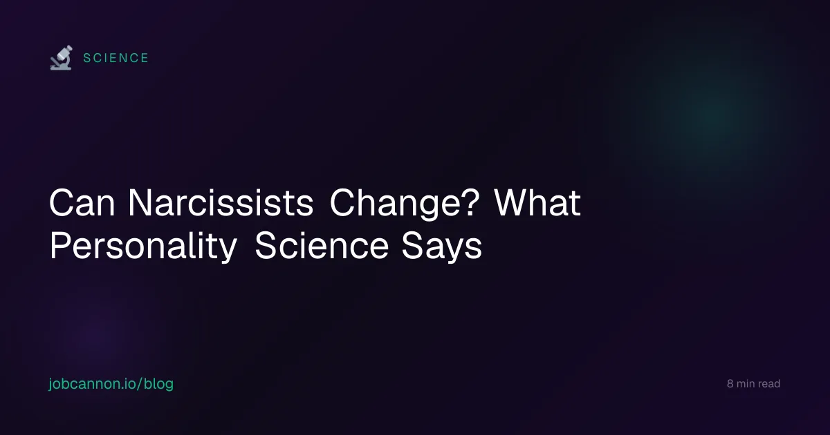 Can Narcissists Change? What Personality Science Says
