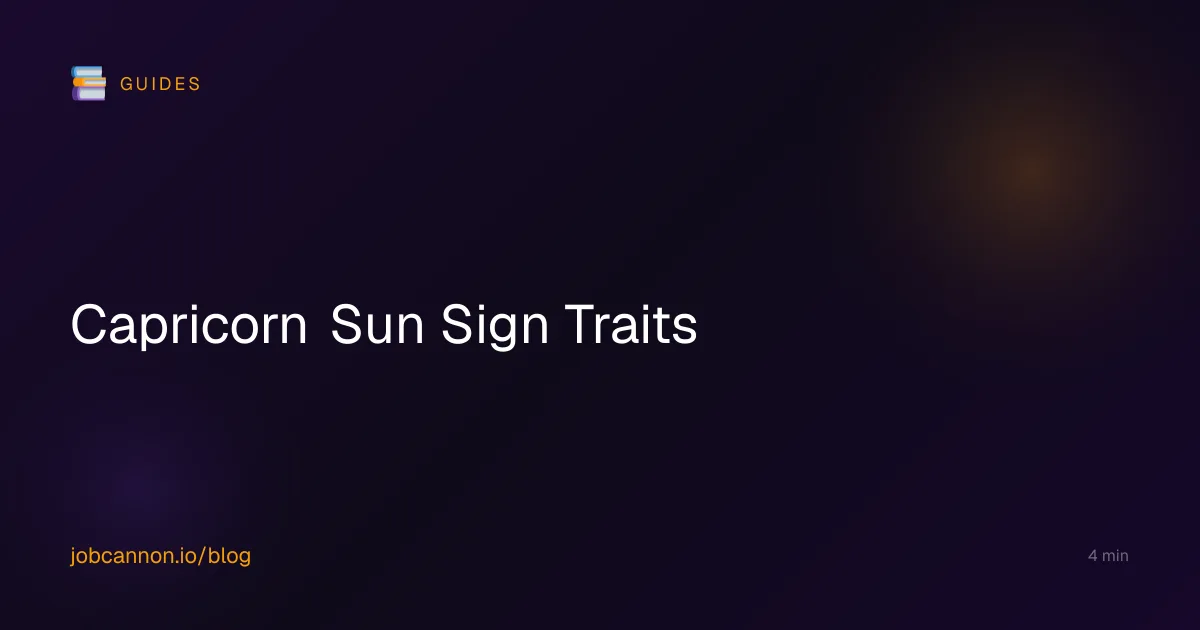 Capricorn Sun Sign Traits
