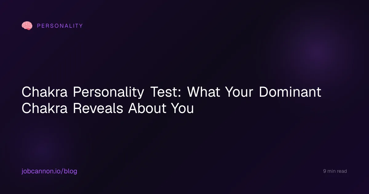 Chakra Personality Test: What Your Dominant Chakra Reveals About You