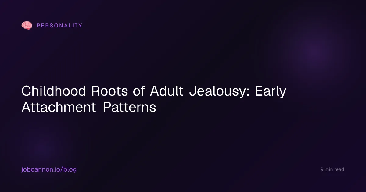 Childhood Roots of Adult Jealousy: Early Attachment Patterns