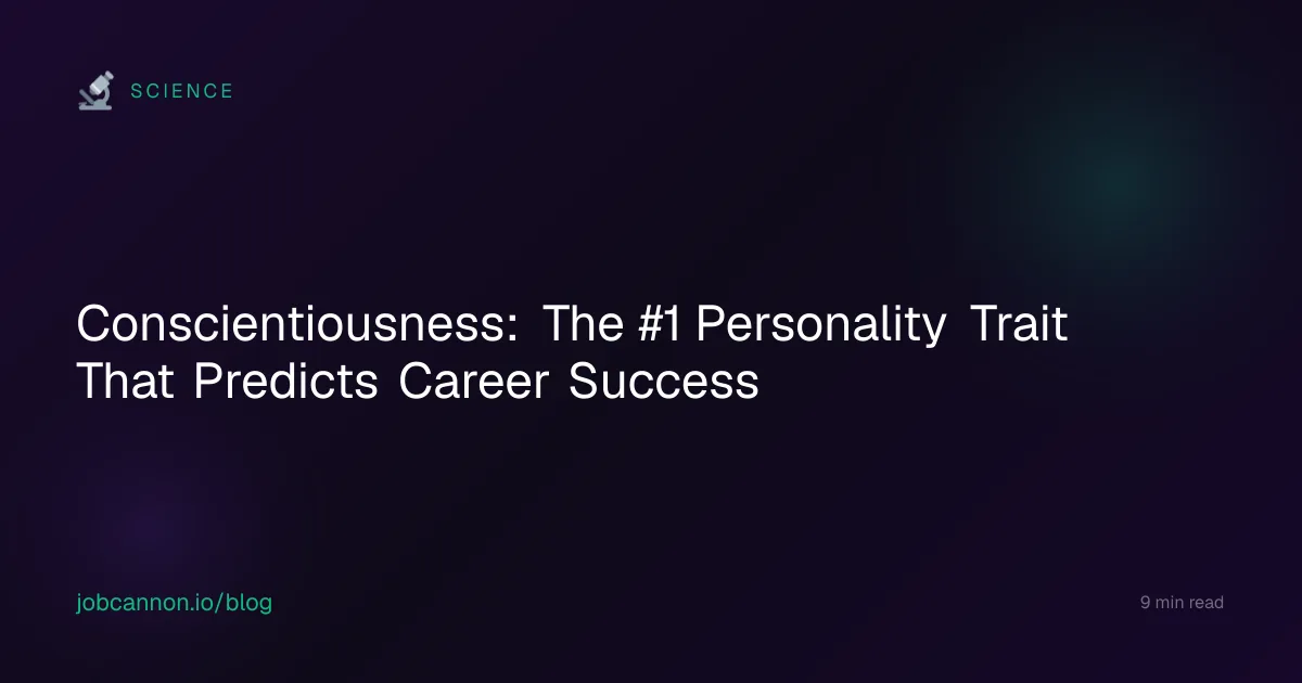 Conscientiousness: The #1 Personality Trait That Predicts Career Success