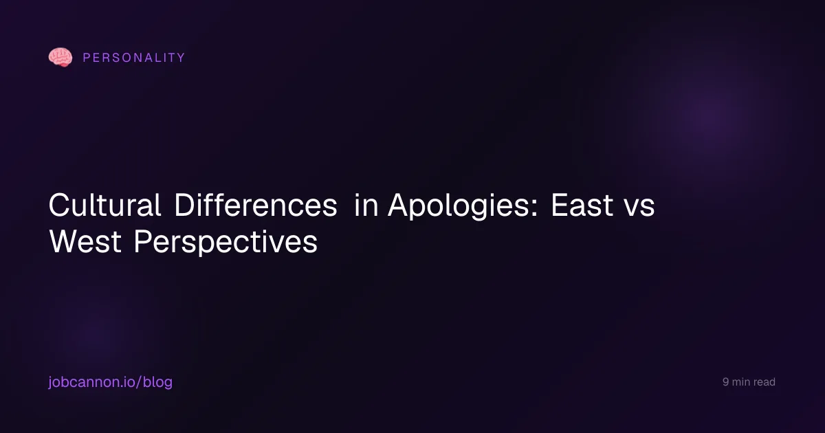 Cultural Differences in Apologies: East vs West Perspectives