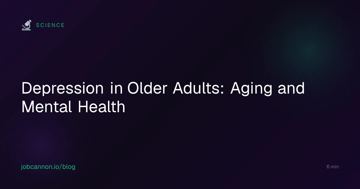Depression in Older Adults: Aging and Mental Health