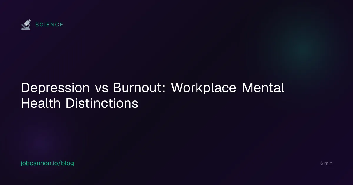 Depression vs Burnout: Workplace Mental Health Distinctions