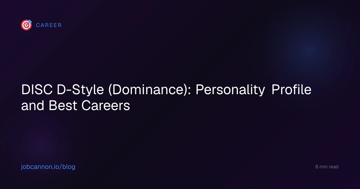 DISC D-Style (Dominance): Personality Profile and Best Careers