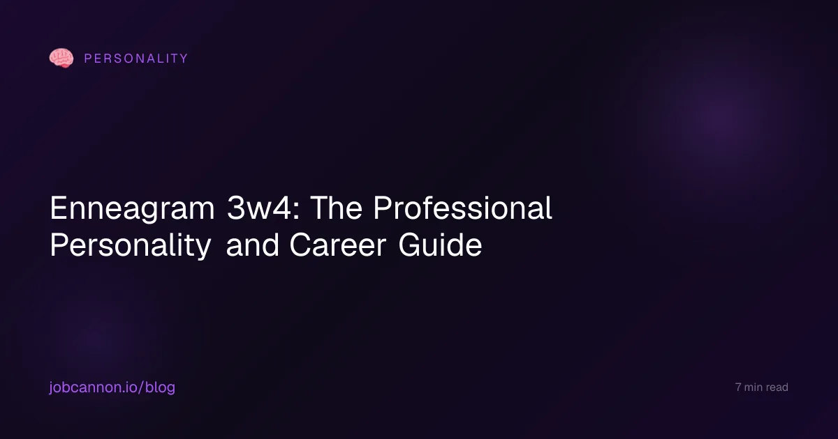 Enneagram 3w4: The Professional Personality and Career Guide