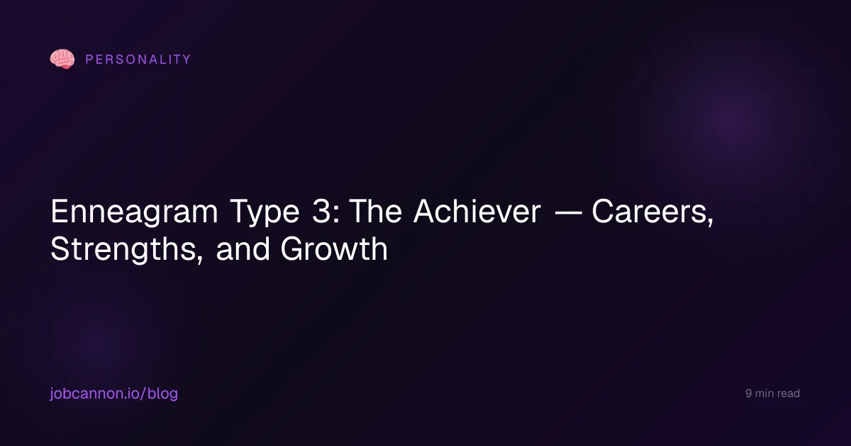 Enneagram Type 3: The Achiever — Careers, Strengths, and Growth