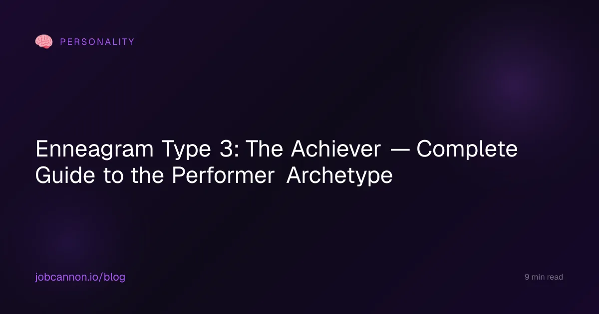 Enneagram Type 3: The Achiever — Complete Guide to the Performer Archetype