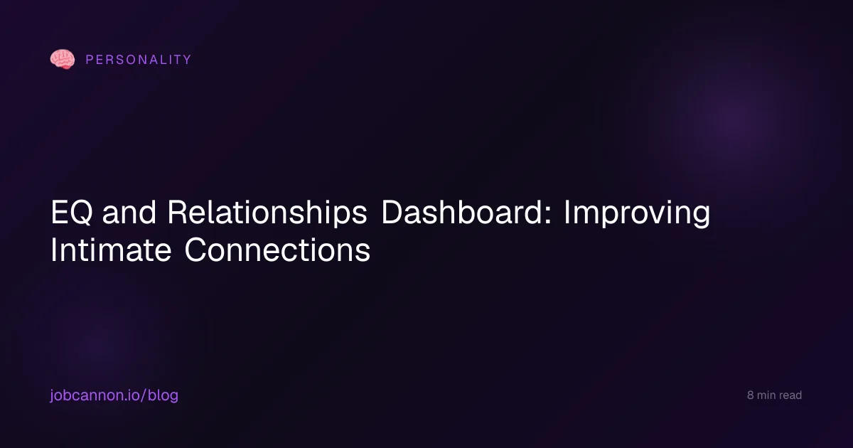 EQ and Relationships Dashboard: Improving Intimate Connections