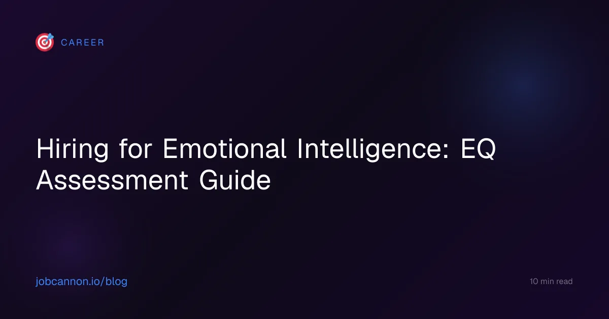 Hiring for Emotional Intelligence: EQ Assessment Guide