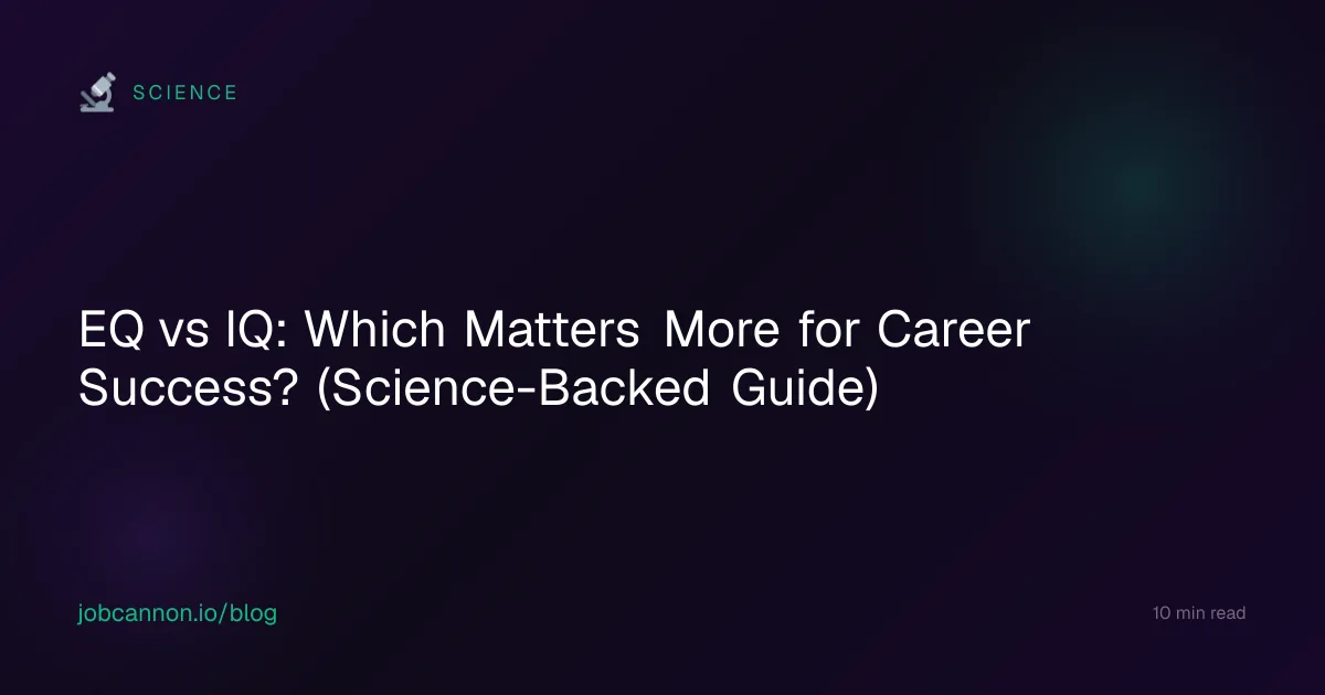 EQ vs IQ: Which Matters More for Career Success? (Science-Backed Guide)