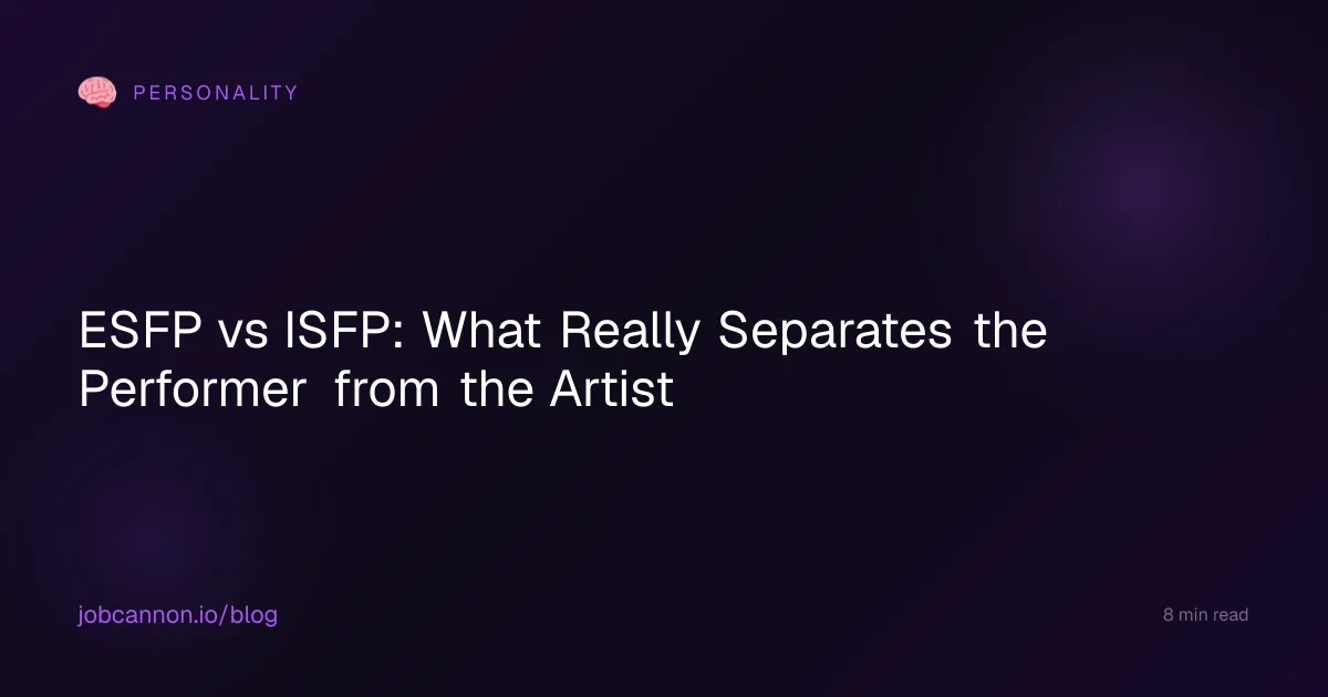 ESFP vs ISFP: What Really Separates the Performer from the Artist