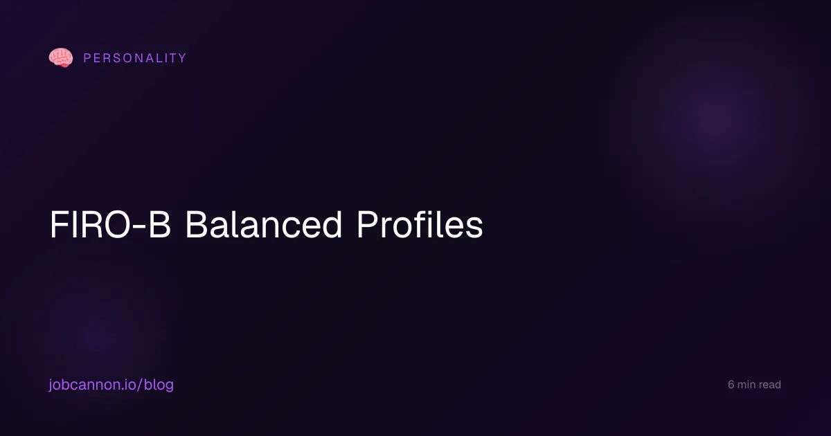 FIRO-B Balanced Profiles