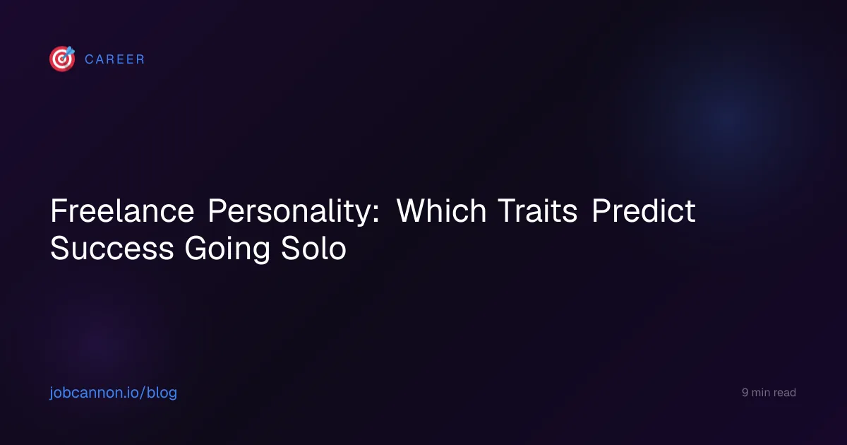 Freelance Personality: Which Traits Predict Success Going Solo