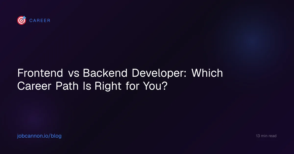 Frontend vs Backend Developer: Which Career Path Is Right for You?