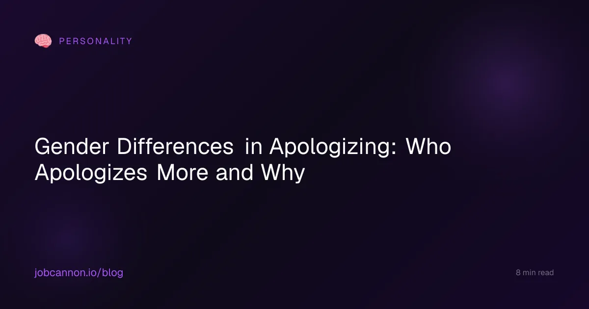 Gender Differences in Apologizing: Who Apologizes More and Why
