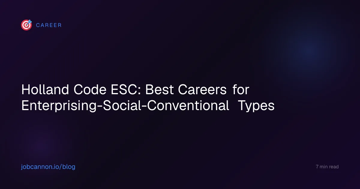Holland Code ESC: Best Careers for Enterprising-Social-Conventional Types