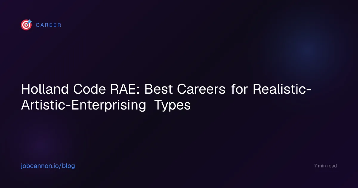 Holland Code RAE: Best Careers for Realistic-Artistic-Enterprising Types