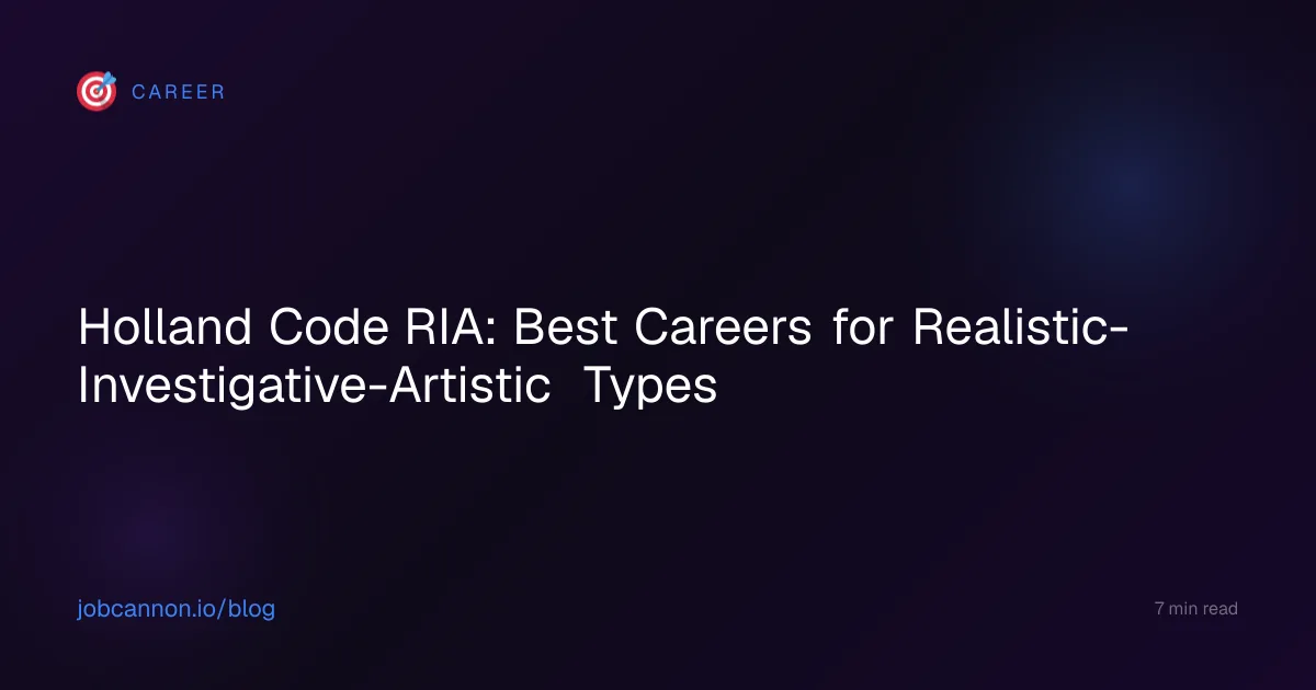Holland Code RIA: Best Careers for Realistic-Investigative-Artistic Types