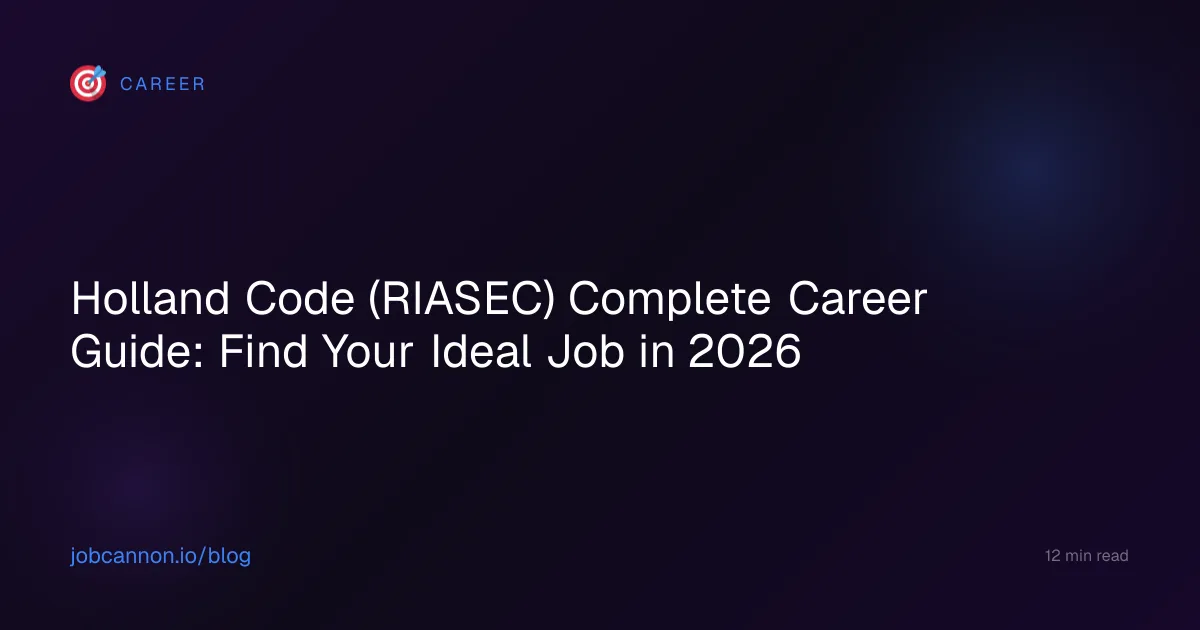 Holland Code (RIASEC) Complete Career Guide: Find Your Ideal Job in 2026
