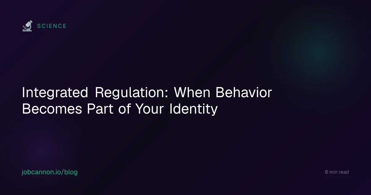 Integrated Regulation: When Behavior Becomes Part of Your Identity