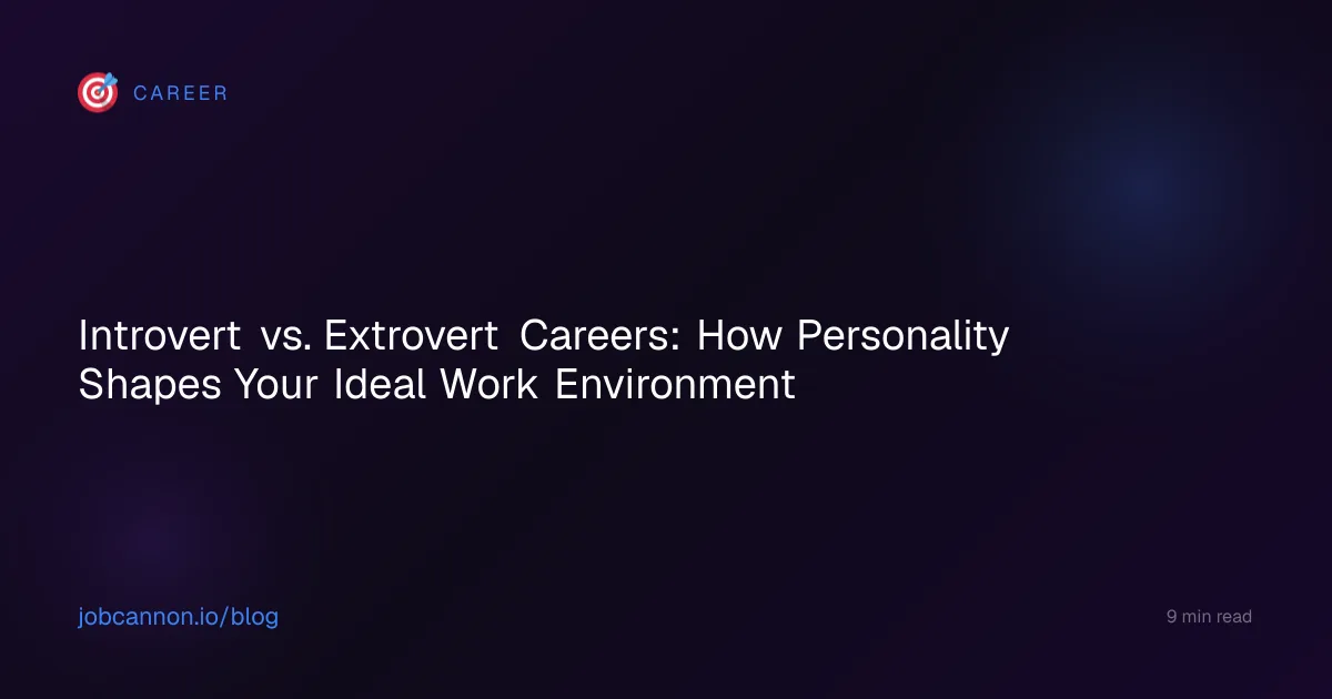 Introvert vs. Extrovert Careers: How Personality Shapes Your Ideal Work Environment