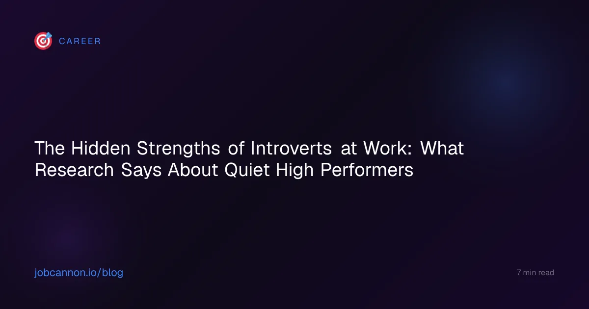 The Hidden Strengths of Introverts at Work: What Research Says About Quiet High Performers