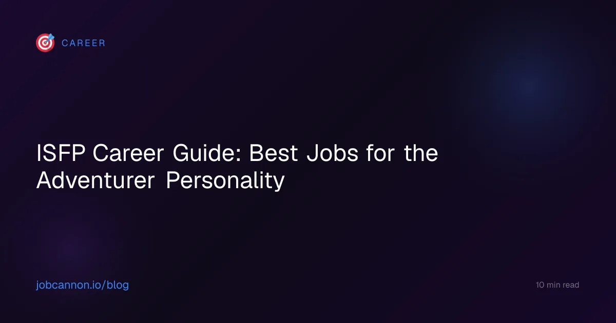 ISFP Career Guide: Best Jobs for the Adventurer Personality