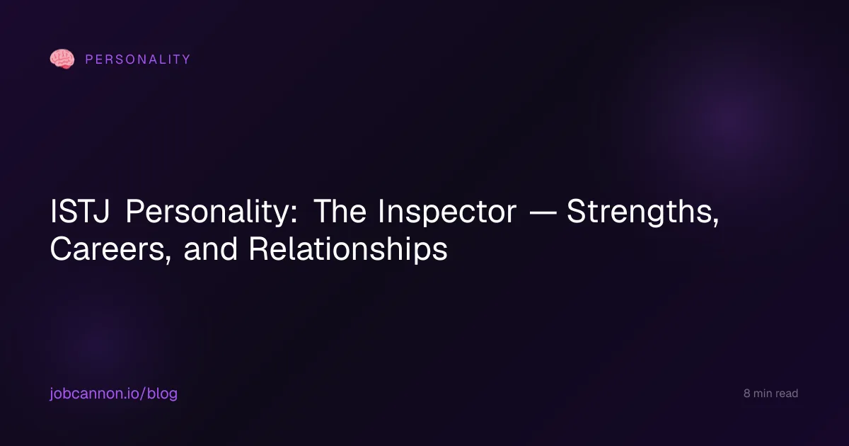 ISTJ Personality: The Inspector — Strengths, Careers, and Relationships
