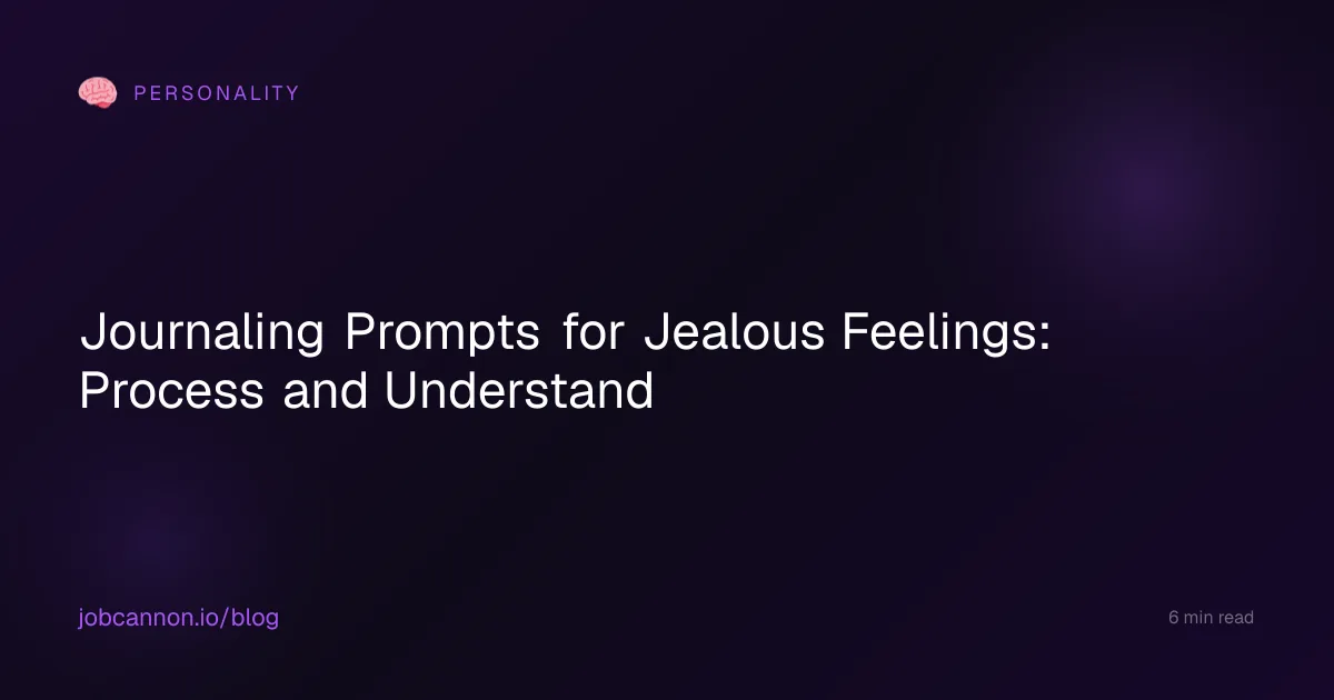 Journaling Prompts for Jealous Feelings: Process and Understand
