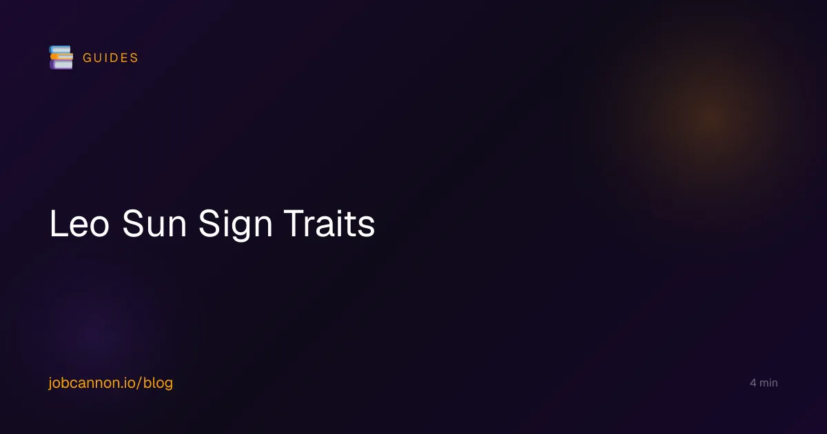 Leo Sun Sign Traits