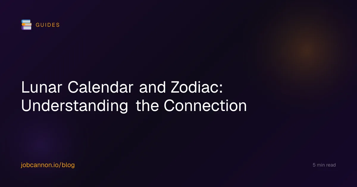 Lunar Calendar and Zodiac: Understanding the Connection