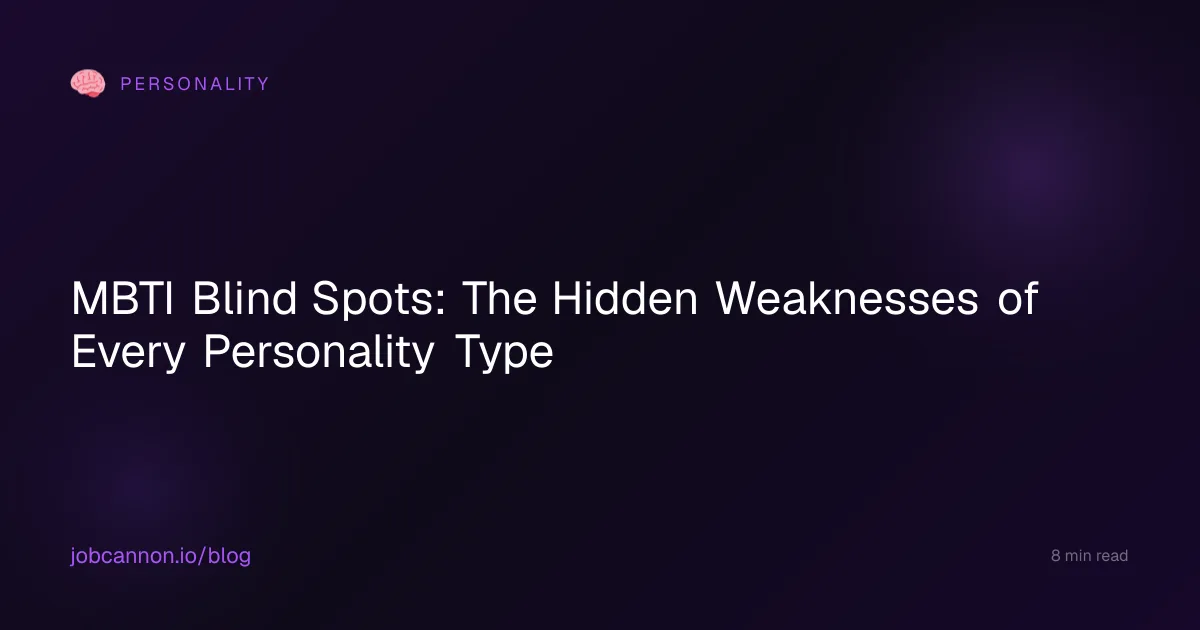 MBTI Blind Spots: The Hidden Weaknesses of Every Personality Type