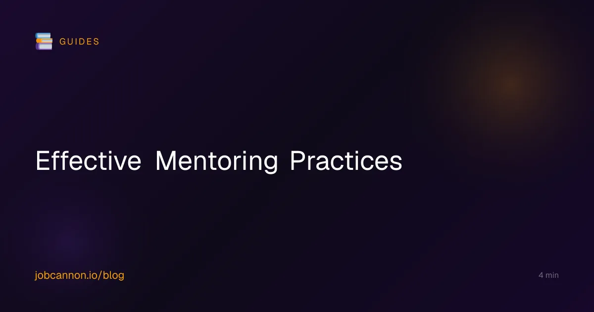Effective Mentoring Practices