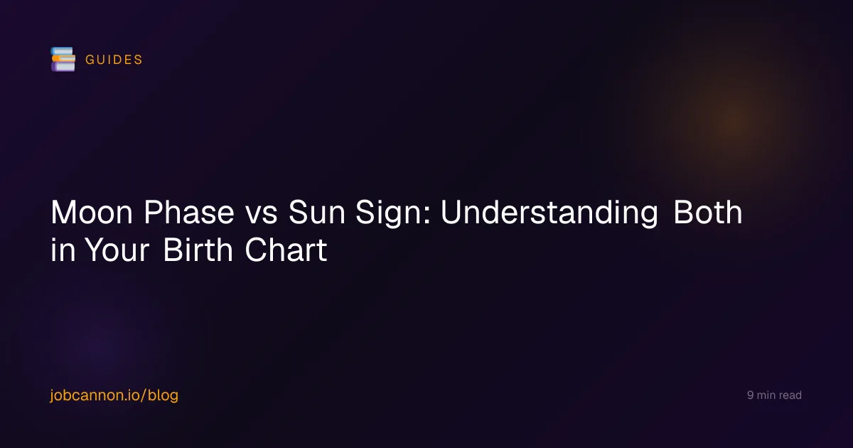 Moon Phase vs Sun Sign: Understanding Both in Your Birth Chart