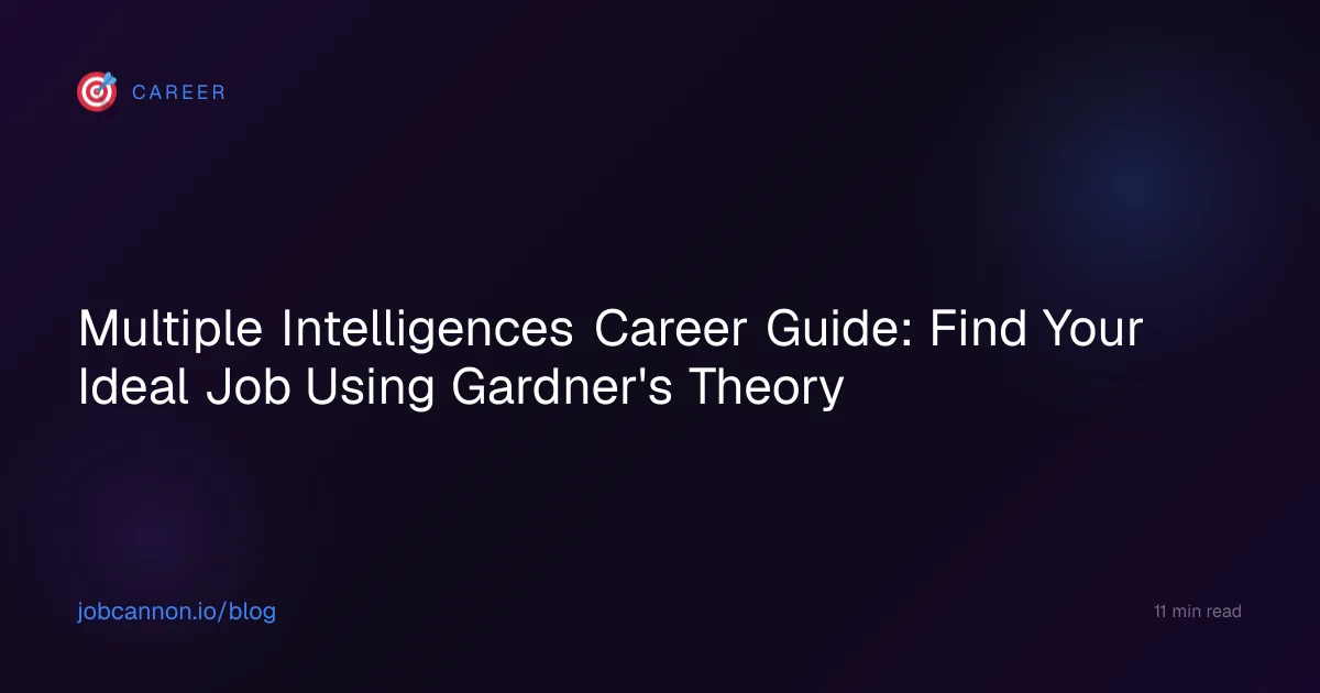 Multiple Intelligences Career Guide: Find Your Ideal Job Using Gardner's Theory