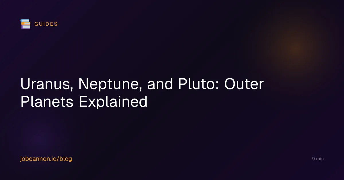 Uranus, Neptune, and Pluto: Outer Planets Explained
