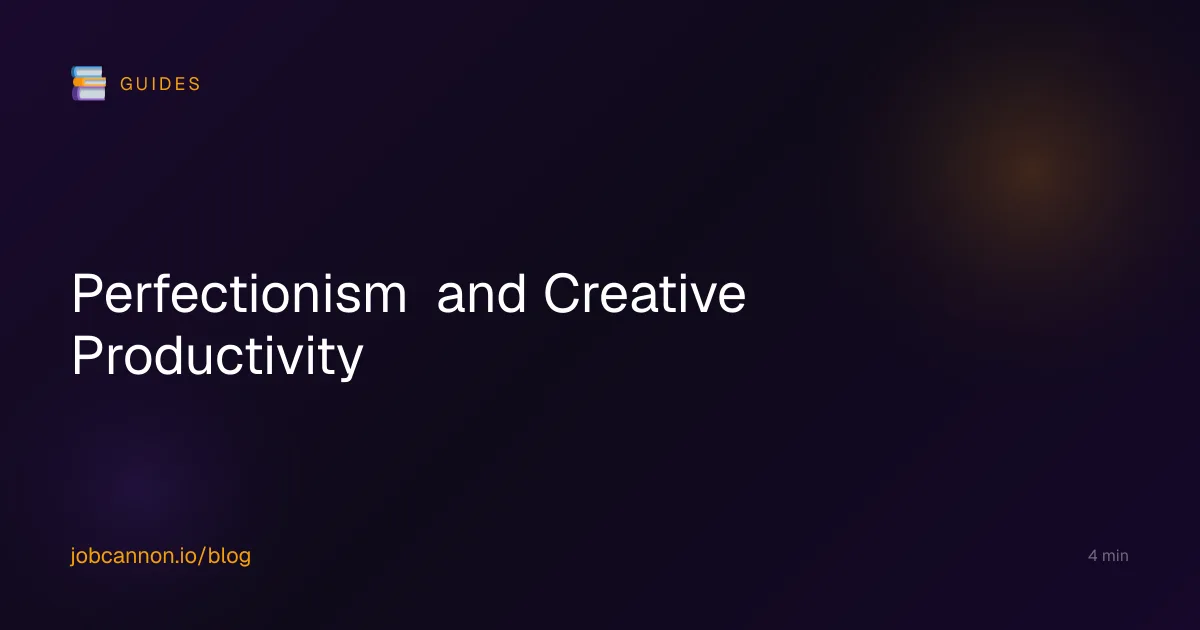 Perfectionism and Creative Productivity