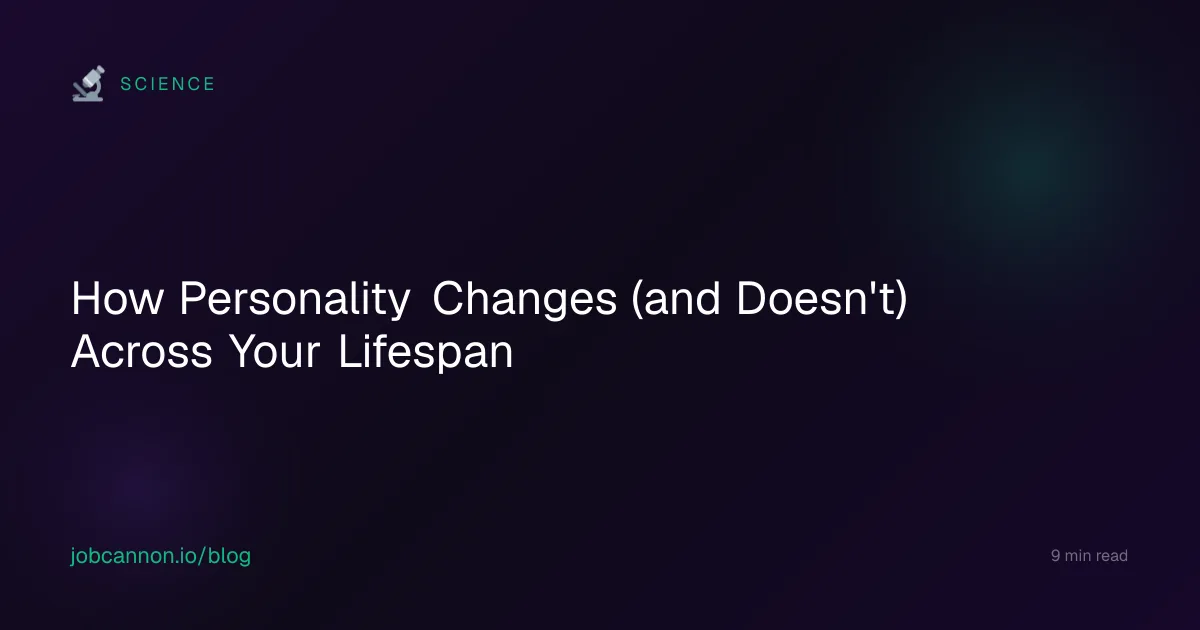 How Personality Changes (and Doesn't) Across Your Lifespan