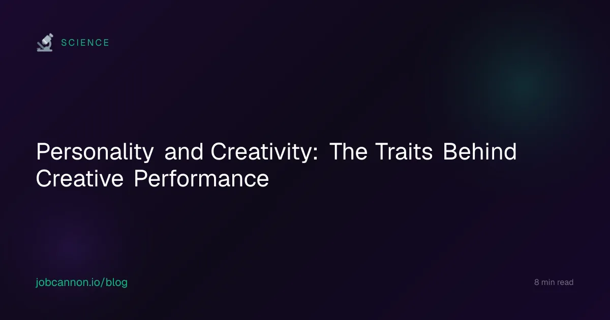 Personality and Creativity: The Traits Behind Creative Performance
