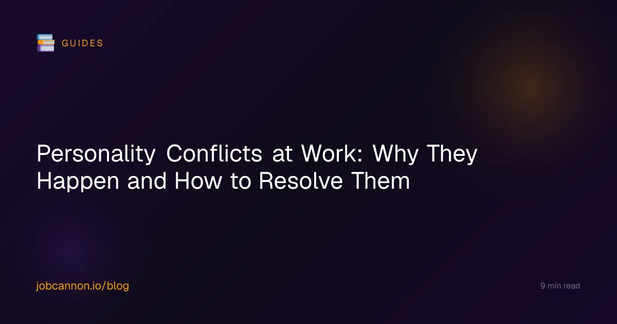 Personality Conflicts at Work: Why They Happen and How to Resolve Them