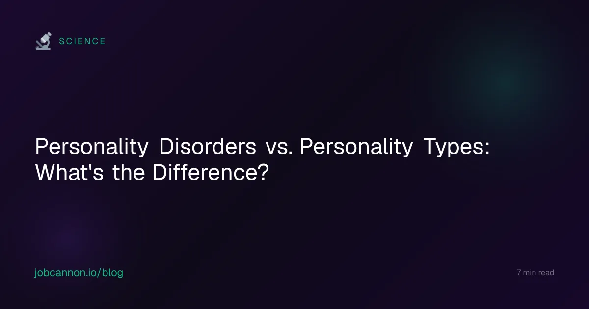 Personality Disorders vs. Personality Types: What's the Difference?