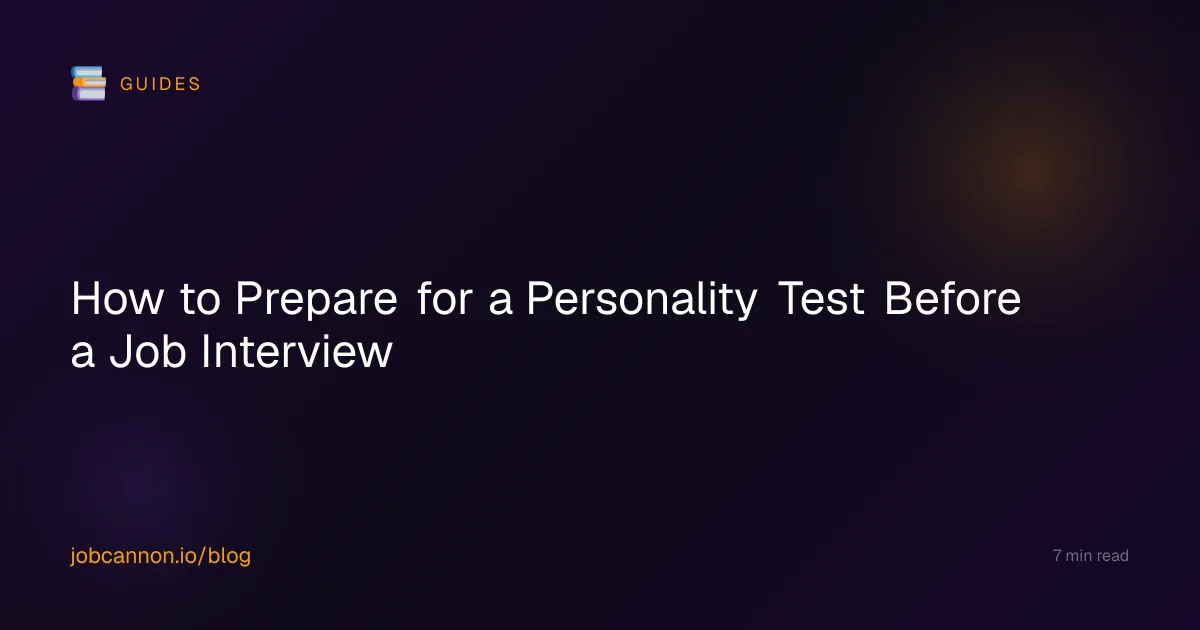 How to Prepare for a Personality Test Before a Job Interview