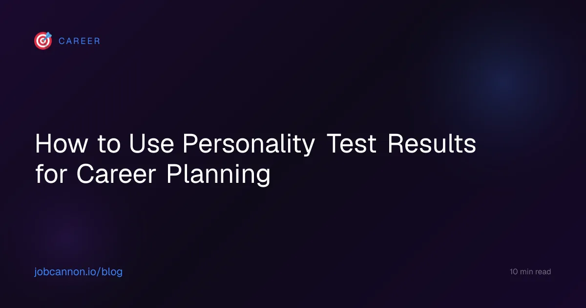 How to Use Personality Test Results for Career Planning