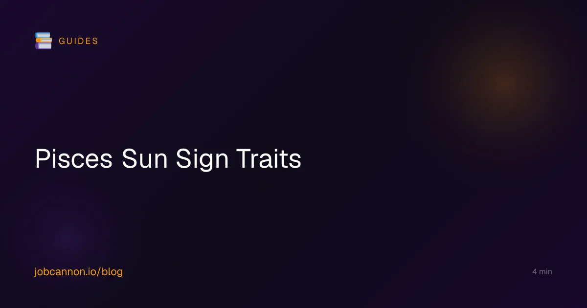 Pisces Sun Sign Traits