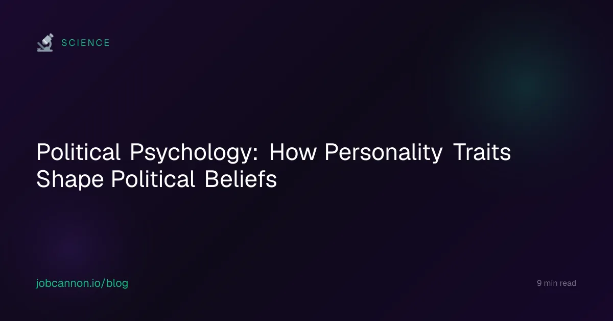 Political Psychology: How Personality Traits Shape Political Beliefs